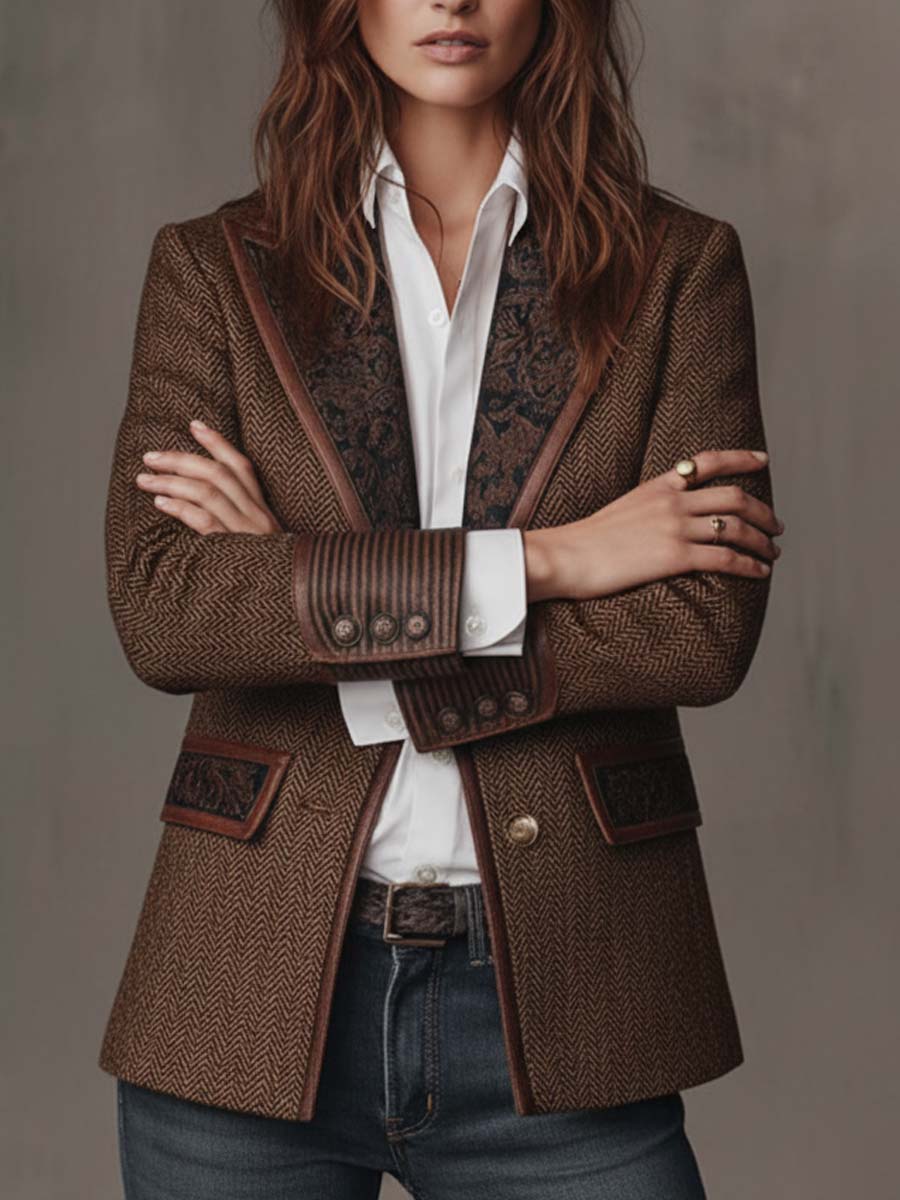 Gisela | Blazer con Paneles de Espiga