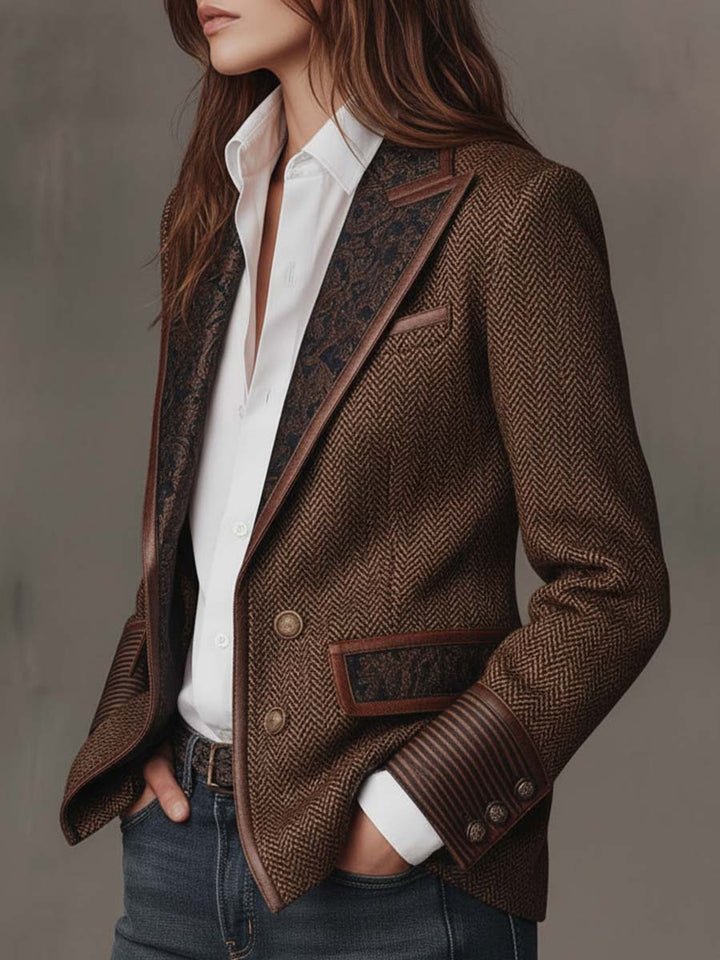 Gisela | Blazer con Paneles de Espiga