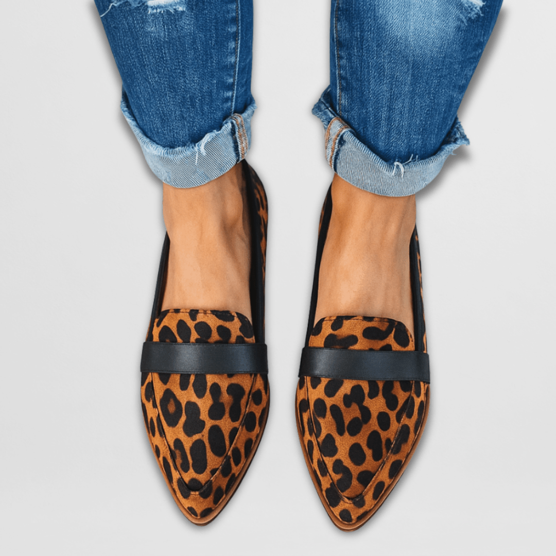 Teodora | Mocasines de Ante Suave con Tacón Bajo