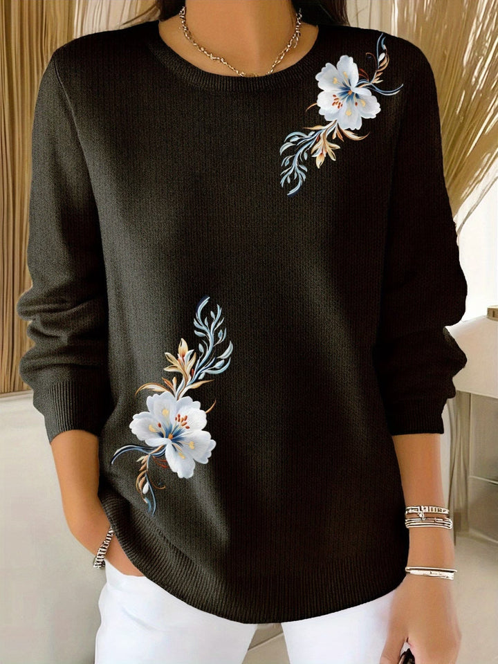Violeta | Jersey Floral de Manga Larga