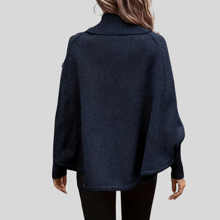 Conchi | Jersey Capa de Ochos con Cuello Alto