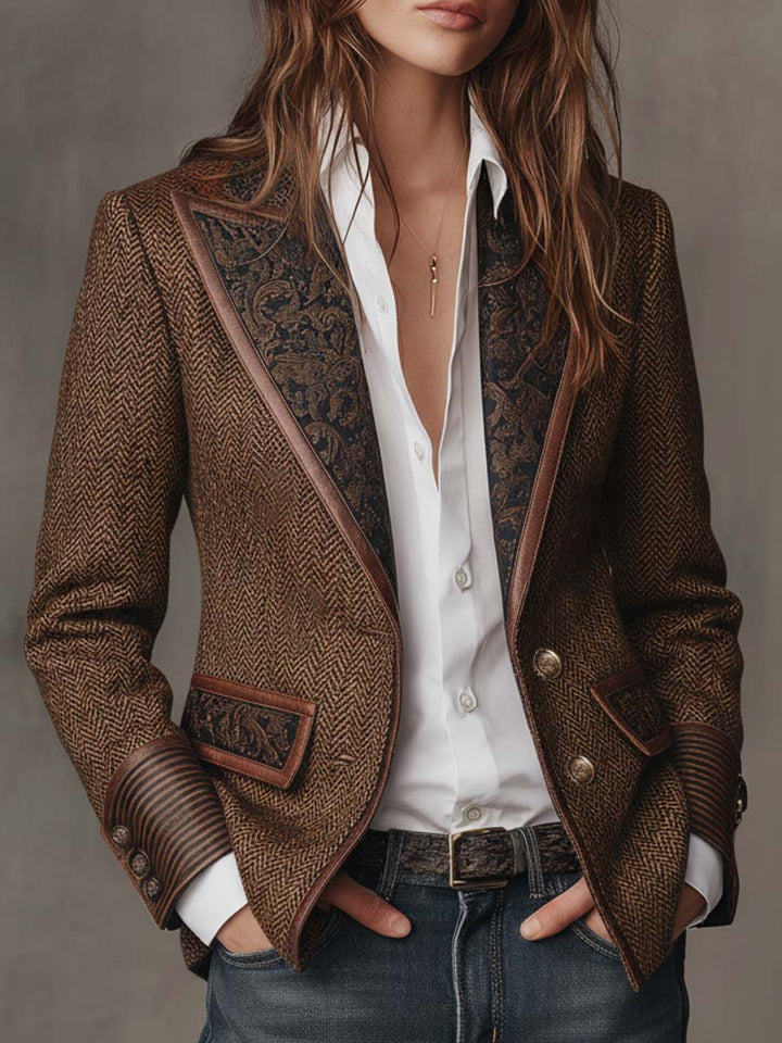 Gisela | Blazer con Paneles de Espiga