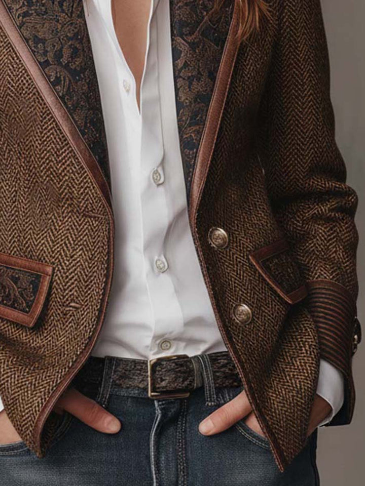Gisela | Blazer con Paneles de Espiga