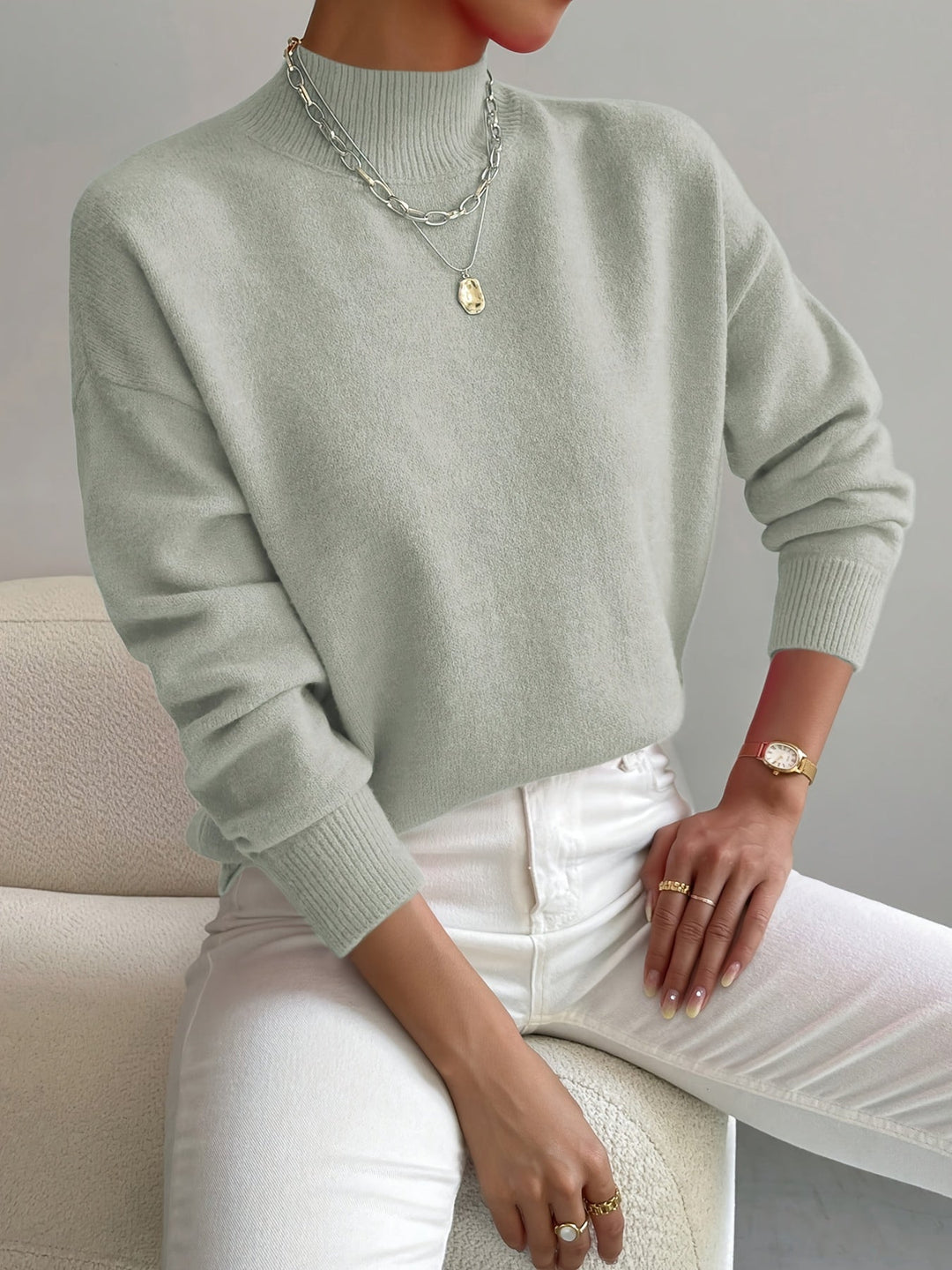 Cristina | Jersey de Cuello Alto Suave