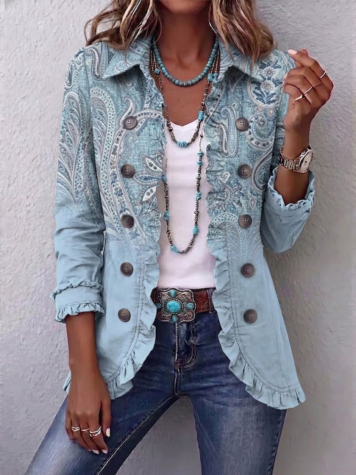 Isabella | Chaqueta Cachemira Vintage con Volantes