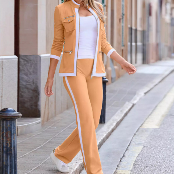 Victoria | Conjunto de Chaqueta y Pantalón con Raya Lateral